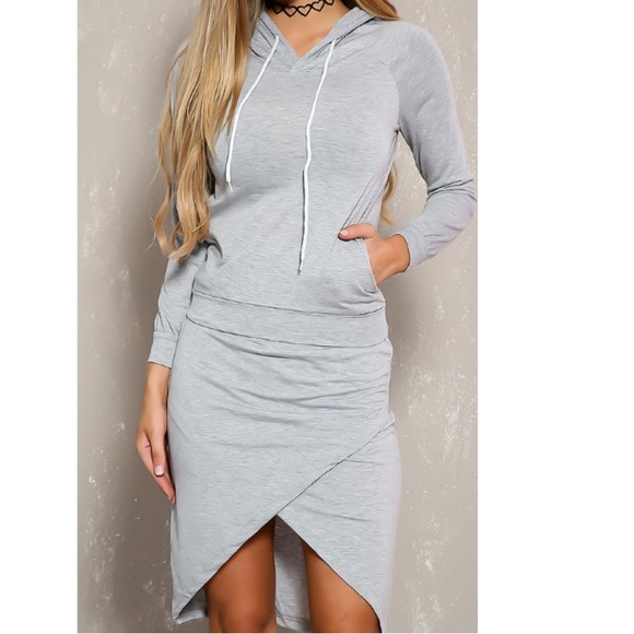 Cute Grey Two Pieces Casual Outfit - Picture 2 of 4